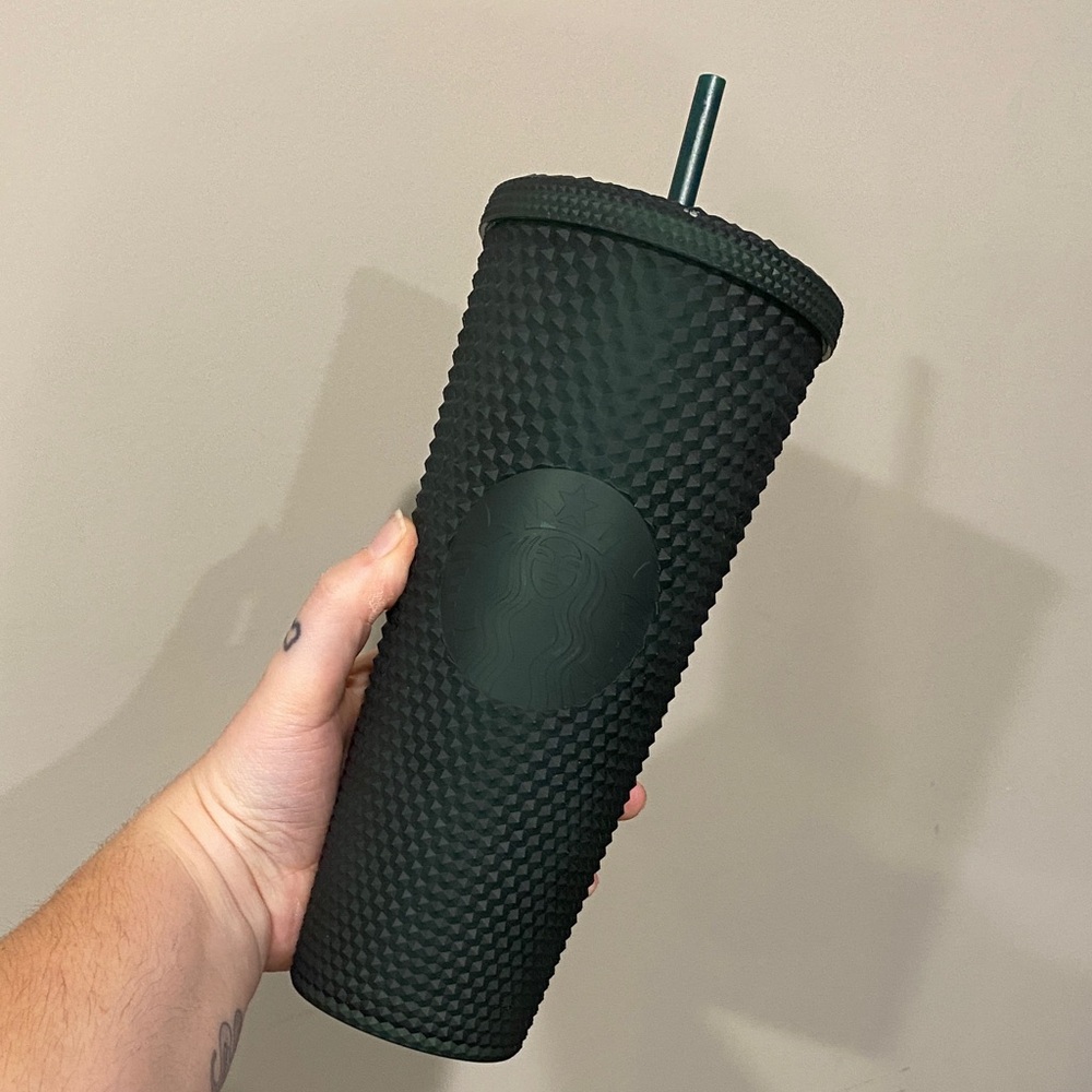 Starbucks Textured Green Tumbler with Straw